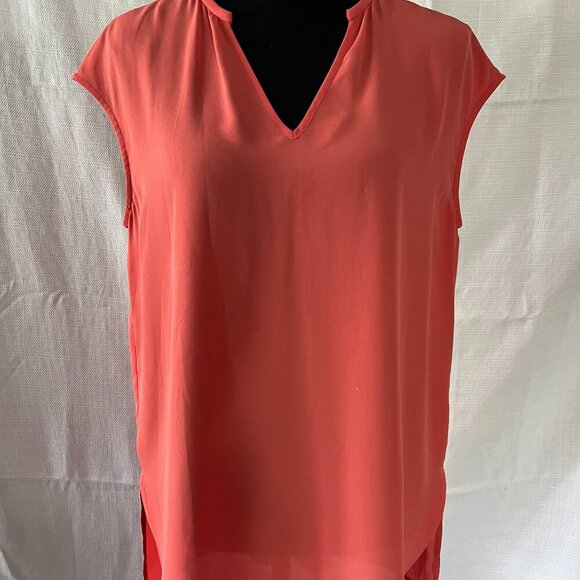 Chelsea28 Orange Blouse Size Medium Hi-Low Tank Style Work Wear - 0352 - Picture 3 of 5